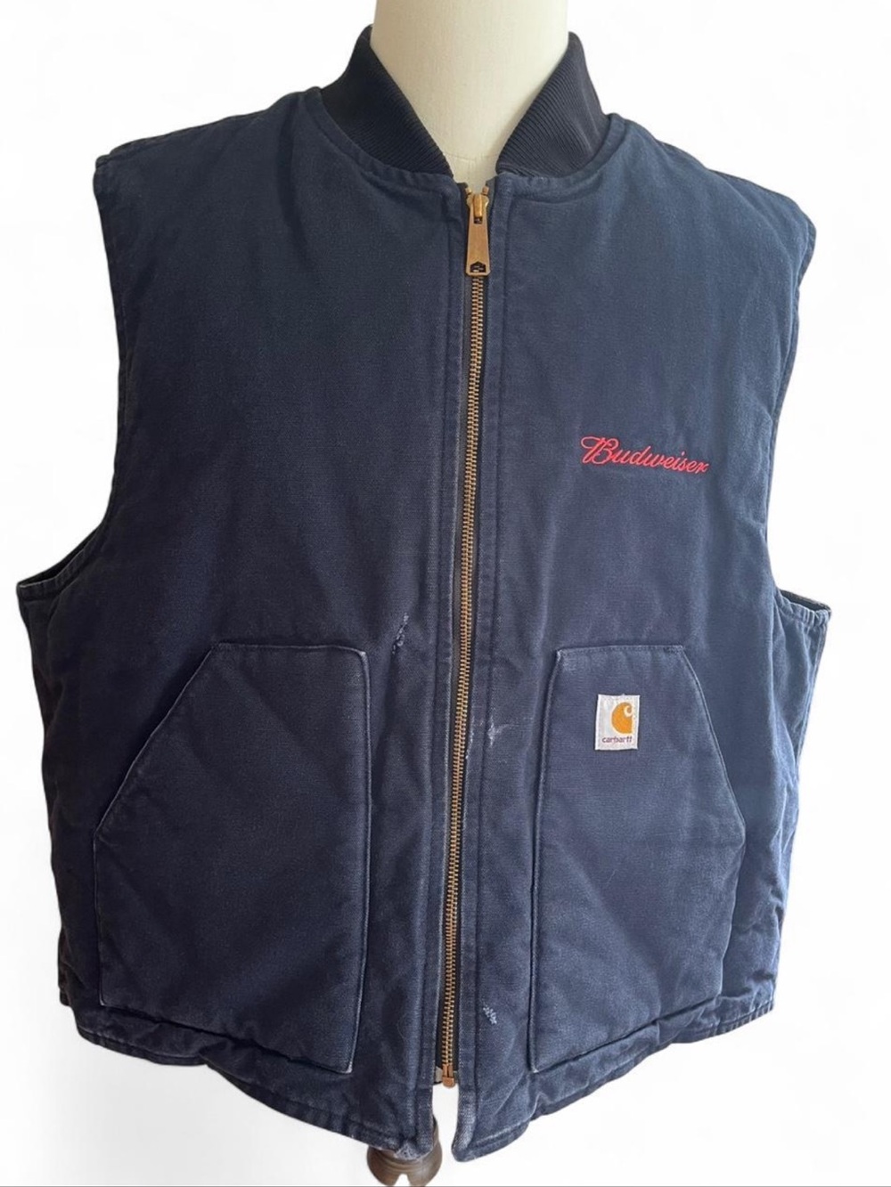 Carhartt x Budweiser Men's Navy Quilted Work Vest